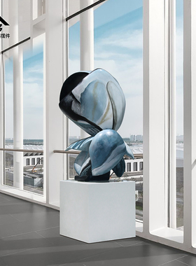 酒店装饰品落地大型雕塑玻璃钢工艺品售楼处商场展厅艺术装置摆件