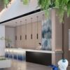 Hotel bar small chandelier led long tube cylindrical chandelier tapered modern 12w bedside bedroom chandelier