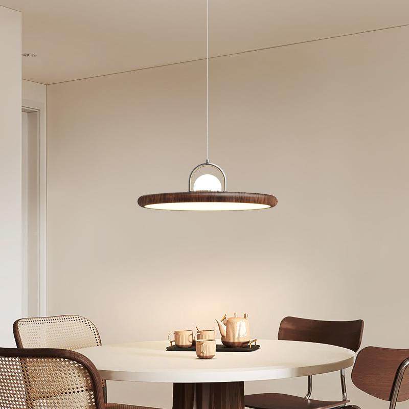 中古风餐865厅吊灯复古胡桃灯木色可移动摇臂飞吊护眼碟餐台桌吧,淘宝优惠券,粉丝福利购,淘宝优惠卷