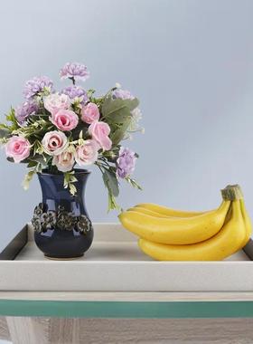 简约新中用式家置物盘长方形样板间厅长方形五收纳盘客轻奢玄关摆