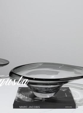 简约NPE果盘摆件客厅茶几水吧餐厅台柜干果盆酒店装饰品软几何摆