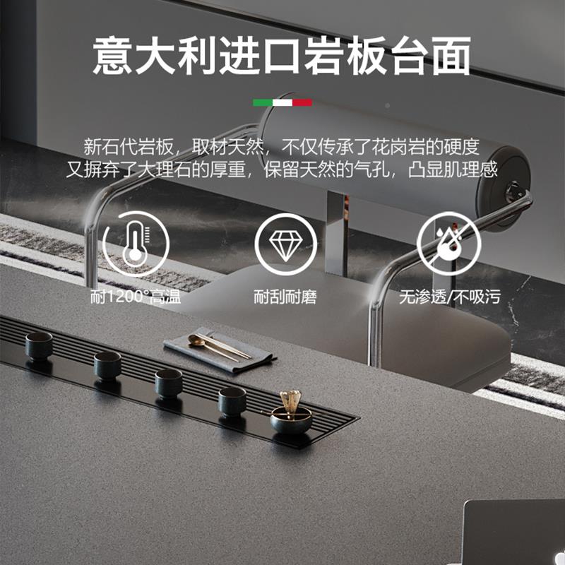 W8意式轻奢茶椅组合亚克力桌阳台茶桌代现简约办公室不岩锈ZKZ钢 - 图1