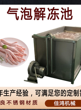 肉类气泡解冻池 肉制品海鲜解冻机 鸭货解冻加热管杀菌漂烫 佳鸿