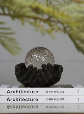 售楼样板处间创意手托球金属LMTC-015件摆现代简约客厅房家居装饰