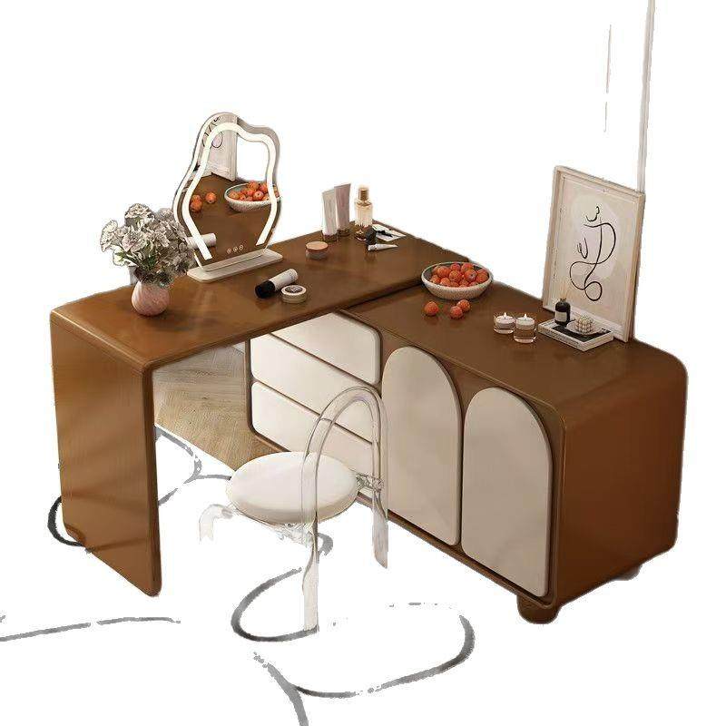 实木烤漆梳妆台简约卧室奶油风斗柜现代简约40cm化妆台一体化妆桌,淘宝优惠券,粉丝福利购,淘宝优惠卷