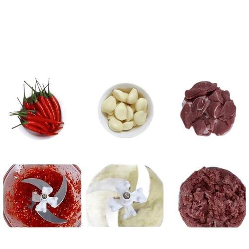 绞肉机共一套刀家量用动不锈电钢大容搅碎打馅拌菜辅食机玻璃碗料 - 图3