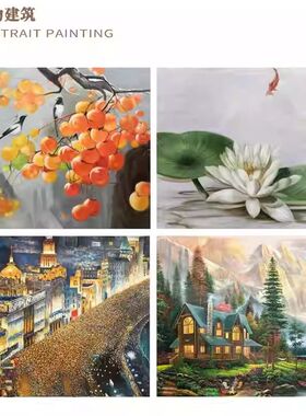 纯手绘油画真人照片来图画像定制人物人像婚纱照肖像风景手工代画