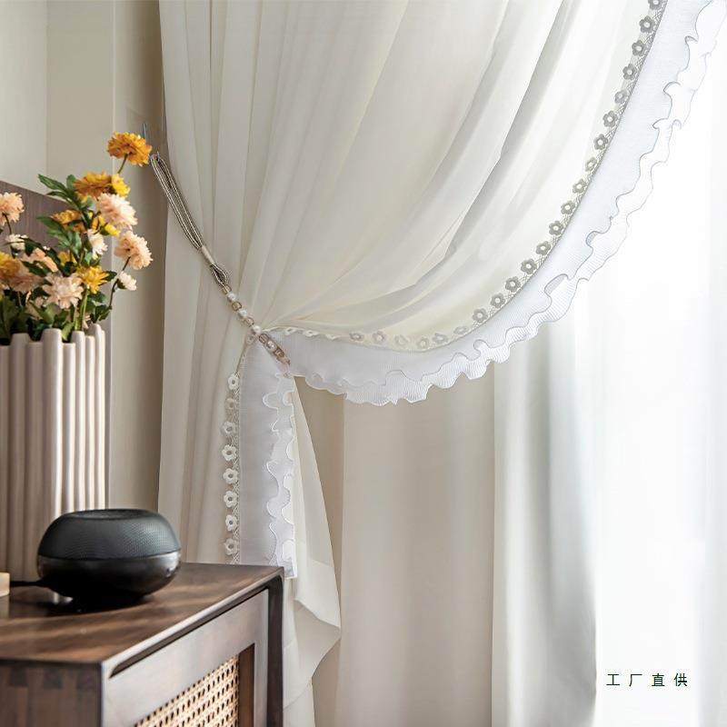 纱窗帘透光687不透白人窗纱白帘半色布料阳台遮光沙飘窗北欧简约,淘宝优惠券,粉丝福利购,淘宝优惠卷