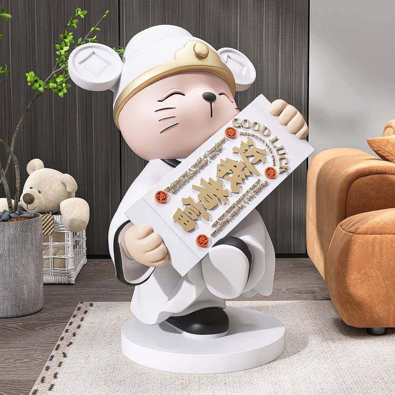 大型招财奢猫落地摆件zls20230店开业乔礼物开轻客厅家居饰品办公,淘宝优惠券,粉丝福利购,淘宝优惠卷