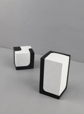 现简约树1730脂黑白色方块桌面摆件客厅卧室拼关酒代店软装玄家居