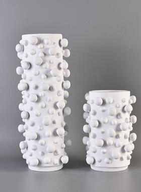 现代简约折线泡泡花器叶纹花样瓶黑白树树脂大花宿器民酒店板房摆