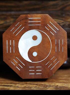 天然击木先吊坠011枣木品雷挂件镶嵌银饰天八卦山鬼花钱挂件平安