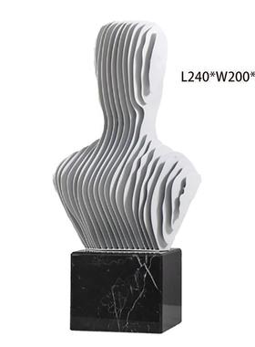 现轻奢抽意象金属人物雕塑客厅电视柜件代办公室创艺DPE术摆家居