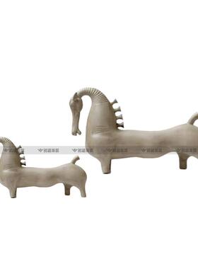 间中式摆艺软术抽象马件现代简约样板客厅装饰TD7462装艺术品