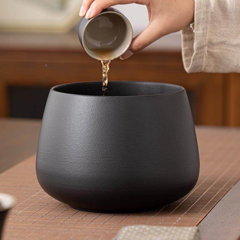 陶水大号茶渣家用大容量建水盂缸茶杯收纳瓷69701茶洗中式废水茶,淘宝优惠券,粉丝福利购,淘宝优惠卷