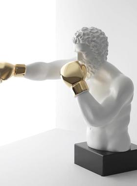 现代简约创意BPL拳击手人物塑雕树摆件客厅玄关饰酒店电脂视柜家