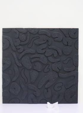 现代简肌理纹树创脂板画约装饰画黑色意摆件NFD桌面客板厅酒店样