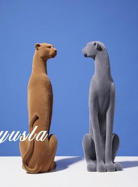 复动物摆民宿ELV客厅软茶几玄关柜电视柜酒店样板间售楼件处装古