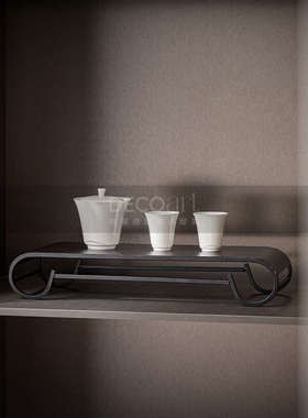 邸高家居现代新中式装饰画大平样板间组合花瓶茶层装饰茶室柜摆件