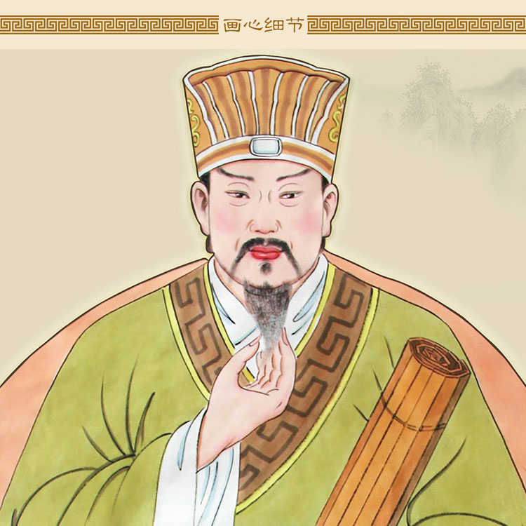 定制订做宗祠家谱祖先画像 武将文官氏族祖宗人物挂画 装饰卷轴画 - 图1