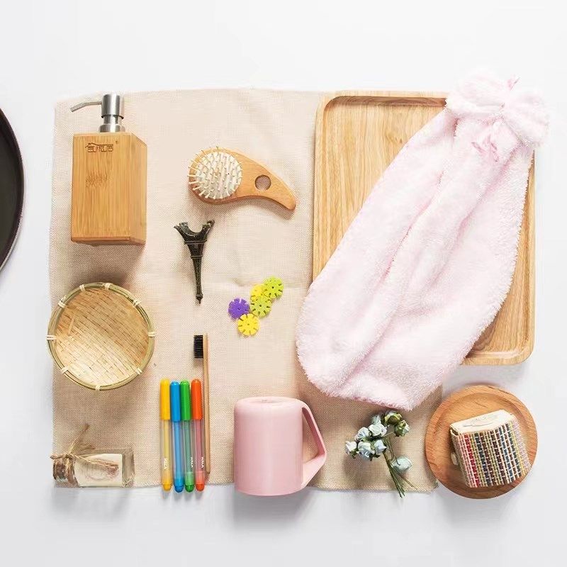 蝴蝶结擦手巾粉色超柔软强吸水毛巾厨房卫生间可挂式加厚抹布,淘宝优惠券,粉丝福利购,淘宝优惠卷