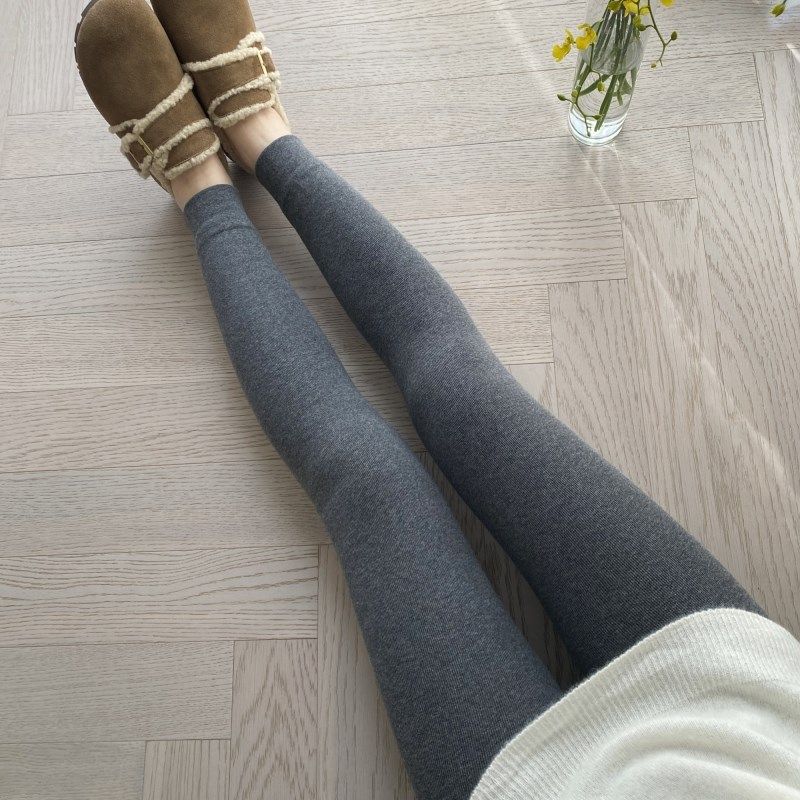 螺纹九分打底袜棉300克麻灰色秋冬加绒加厚连裤袜女外穿显瘦保暖,淘宝优惠券,粉丝福利购,淘宝优惠卷