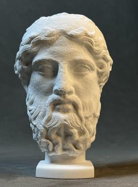 个性艺复罗古雕马术石膏塑书架装饰书靠书挡商业JYY软装酒柜桌面