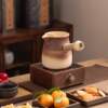 Black crystal stove for making tea around the stove, dry-fired clay teapot, pot, pot, milk tea pot, warm teapot, tea set