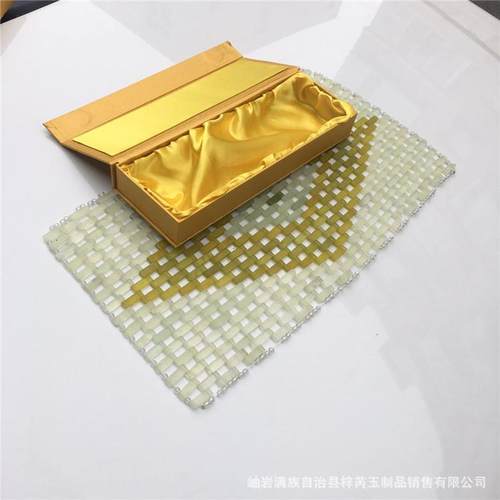 天10065然岫玉枕面垫玉石枕帘颈冰凉玉枕巾玉石保健枕头眼罩罩清 - 图0