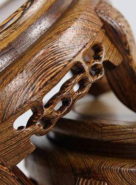 鸡翅木虎头几奇石玉花盆景抖摆件大瓶鱼形缸实木雕花盆ZZ-0687架