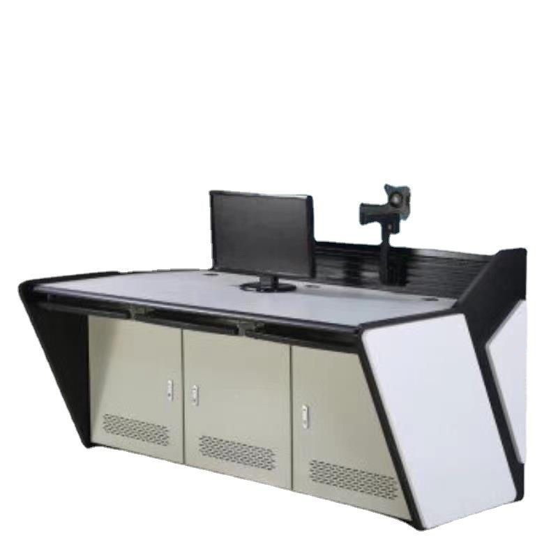 Dual-link triple-link security monitoring station command center office control desk console dispatch call center computer worker HX20