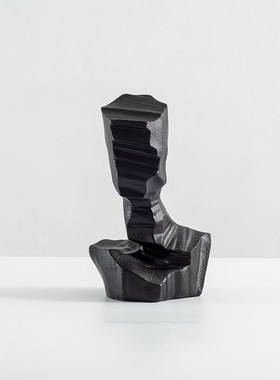 黑白人物样板间客厅抽象艺术雕塑现代简约家居软装饰树脂桌面摆件