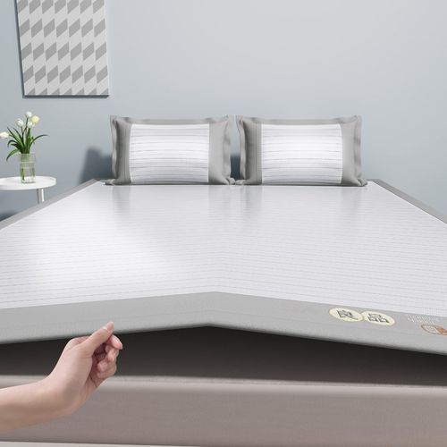 2024新款冰丝凉席夏季藤席冰藤竹席子家用单双人宿舍可水洗床垫 - 图0