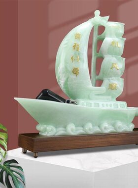 一帆风顺船摆件招财帆船客厅装饰品家居电视柜办公桌商务开业礼品