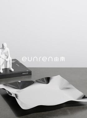 新餐中式纳锈钢收MTS水果托盘样板间家不售楼处居桌茶几软装饰品