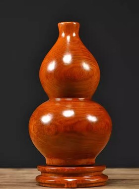 实木空心葫芦红木开口葫芦摆放卧室床头吸纳病气木质葫芦福禄双收