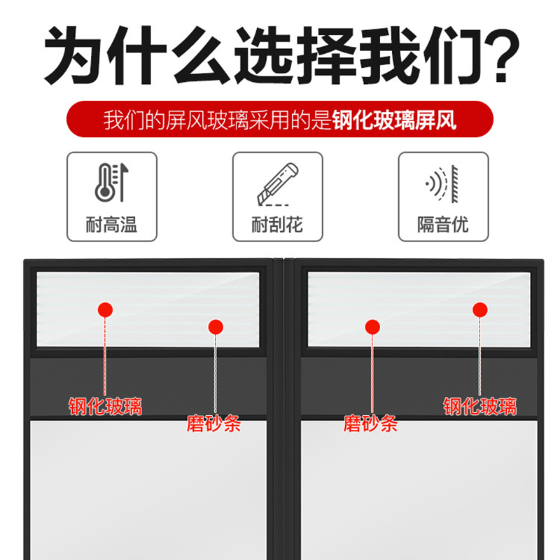 屏风办公桌员工卡位四人写字楼卡座财务桌4人职员办公室桌椅组合 - 图2