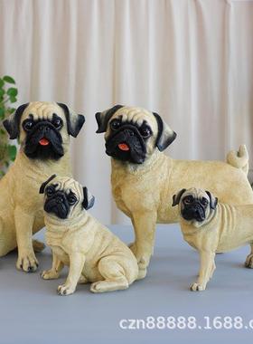 狗狗公仔仿真哥巴犬模型客厅家居装饰树工1878-188艺脂假狗摆品设