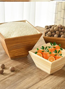 。老式实木红色米斗升子结婚搬家四方招财进宝斗金摆件升斗乔迁新