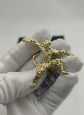 汽车摆件齐天大圣车载饰品孙悟空斗战胜佛车内个性泼猴黄铜小模型