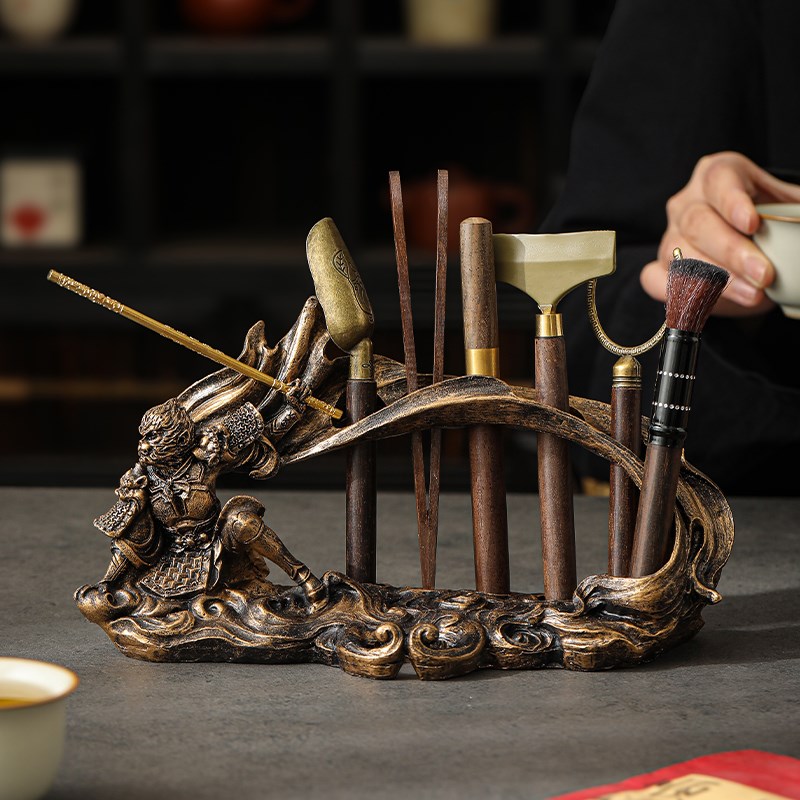 Wukong Tea Ceremony Stand Six Gentlemen Set Household Kung Fu Tea Set Accessories Complete Tea Making Tools Tea Table Ornaments