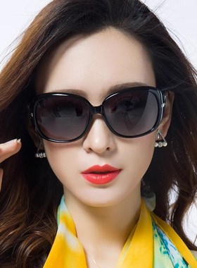 偏光太阳镜女士2025新款时尚潮防紫外线墨镜圆脸复古个性网红眼镜