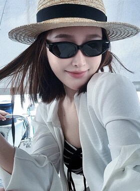 2025新款方圆脸猫眼墨镜女复古海岛偏光防紫外线圆脸显瘦太阳眼镜