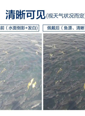 钓鱼眼镜可见水下三米看鱼找漂神器水底寻鱼看水底专用偏光太阳镜