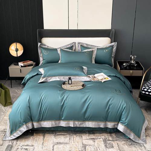 厂家直销钻新CRM-MLD款60长绒棉烫时尚简支四件套床约上用品 - 图0