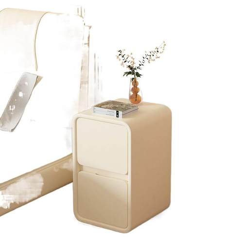 奶油风床头几柜卧室客小型超窄柜夹缝床边柜厅边PBR储双物收纳柜 - 图3