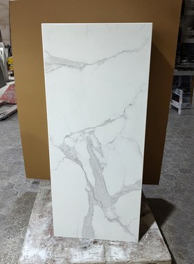 鱼肚白大理石摆件展示底座酒店客厅玄关落地装饰柱摆件底座增高台