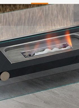 方形酒精壁炉装饰壁炉便携式真火法式壁炉火炉取暖烧烤炉