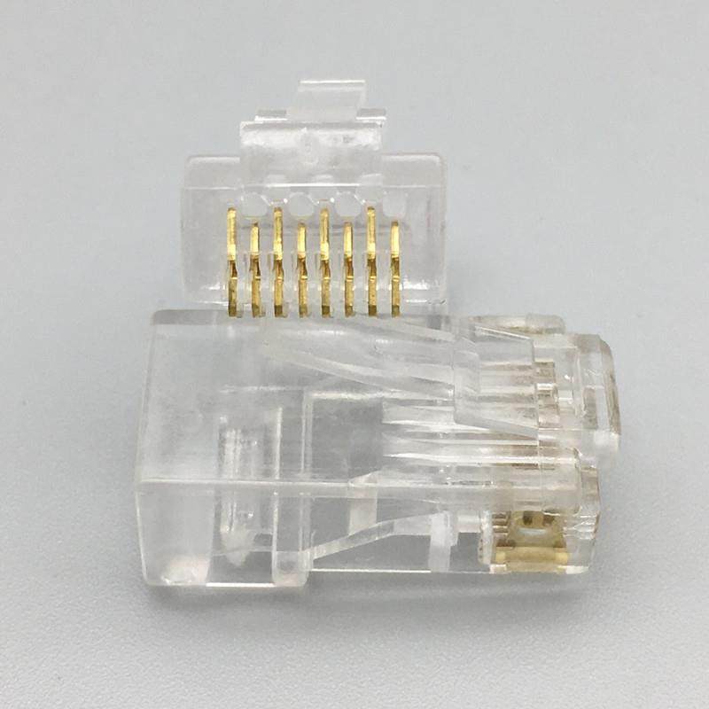 CAT6六类非屏蔽网络水晶头0.35三叉纯铜千兆网线水晶头1000个/袋,淘宝优惠券,粉丝福利购,淘宝优惠卷