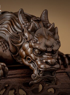 吸水兽镇水兽蚣蝮麒麟瑞兽铜摆件旺宅客厅玄关办公室装饰开业礼品